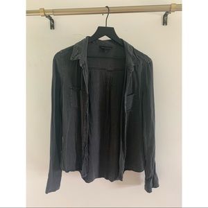 Gray button up long sleeve